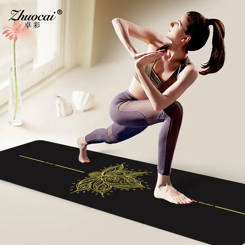 

Hot stamping pu yoga mat color printing rubber yoga mat fitness mat