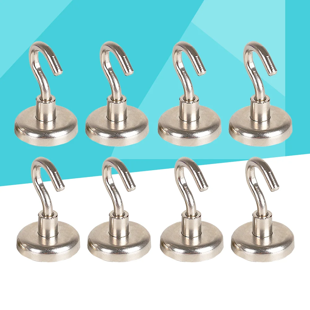 

10pcs Strong Neodymium Magnet Hooks Heavy Duty Magnetic Hooks for Home Kitchen Workplace Office and Garage