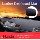 Кожаный коврик для приборной панели, чехол для приборной панели, Солнцезащитный ковер для приборной панели, ковер для Honda Civic Acura CSX 2006-2011