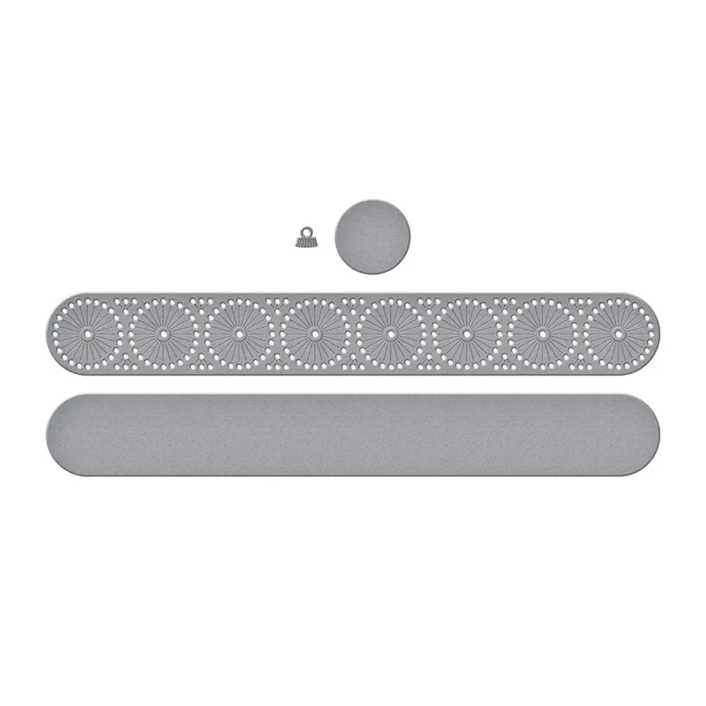 

New 2021 Circular Stitch Slimline Strip Etched Metal Cutting Die Scrapbook Diary Decoration Embossing Template DIY Greeting Card