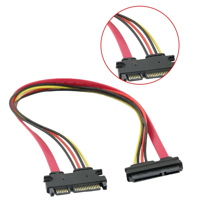 30 см 22P 7 15 pin M/F Serial ATA SATA Data Power Combo Удлинительный кабель | Электроника