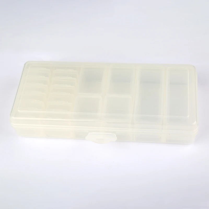 

Hobbyworker 20 Pcs Rectangle Clear Organizer Plastic Bead Storage Box for Jewelry
