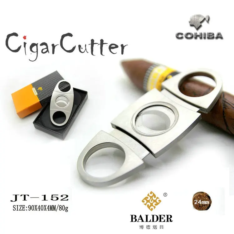 COHIBA ножницы для резки сигар из нержавеющей стали курения с кожаным мешочком