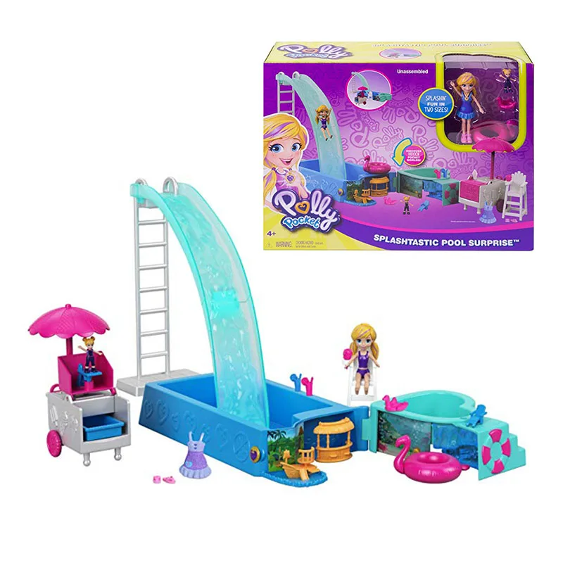 Оригинальный Mattel Polly Карманный домик для девочек куклы большой мир сокровищ