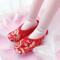 for 60cm 13 bjd sd doll 7 8cm embroidered shoes doll accessories ancient costume style shoes for girls toys new