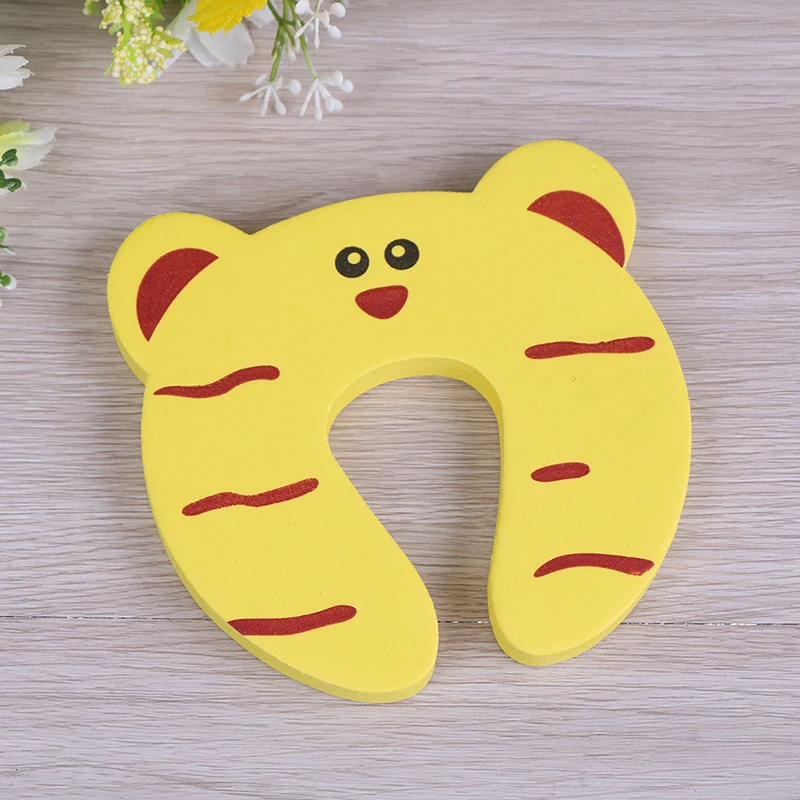 Jammer de espuma de seguridad para puerta de beb&eacute;, protector de dedos, dise&ntilde;o de animales, 6 uds.-5