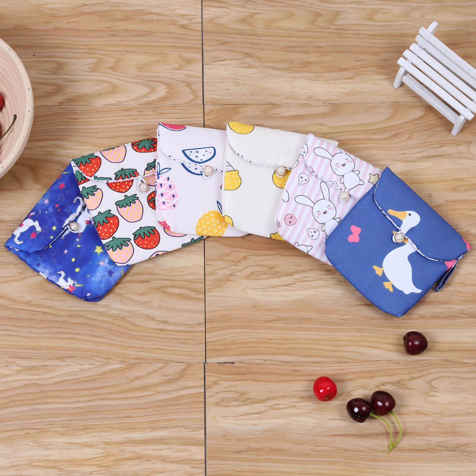 Модный миниатюрный кошелек для девочек мультяшный милый монет клубника утка