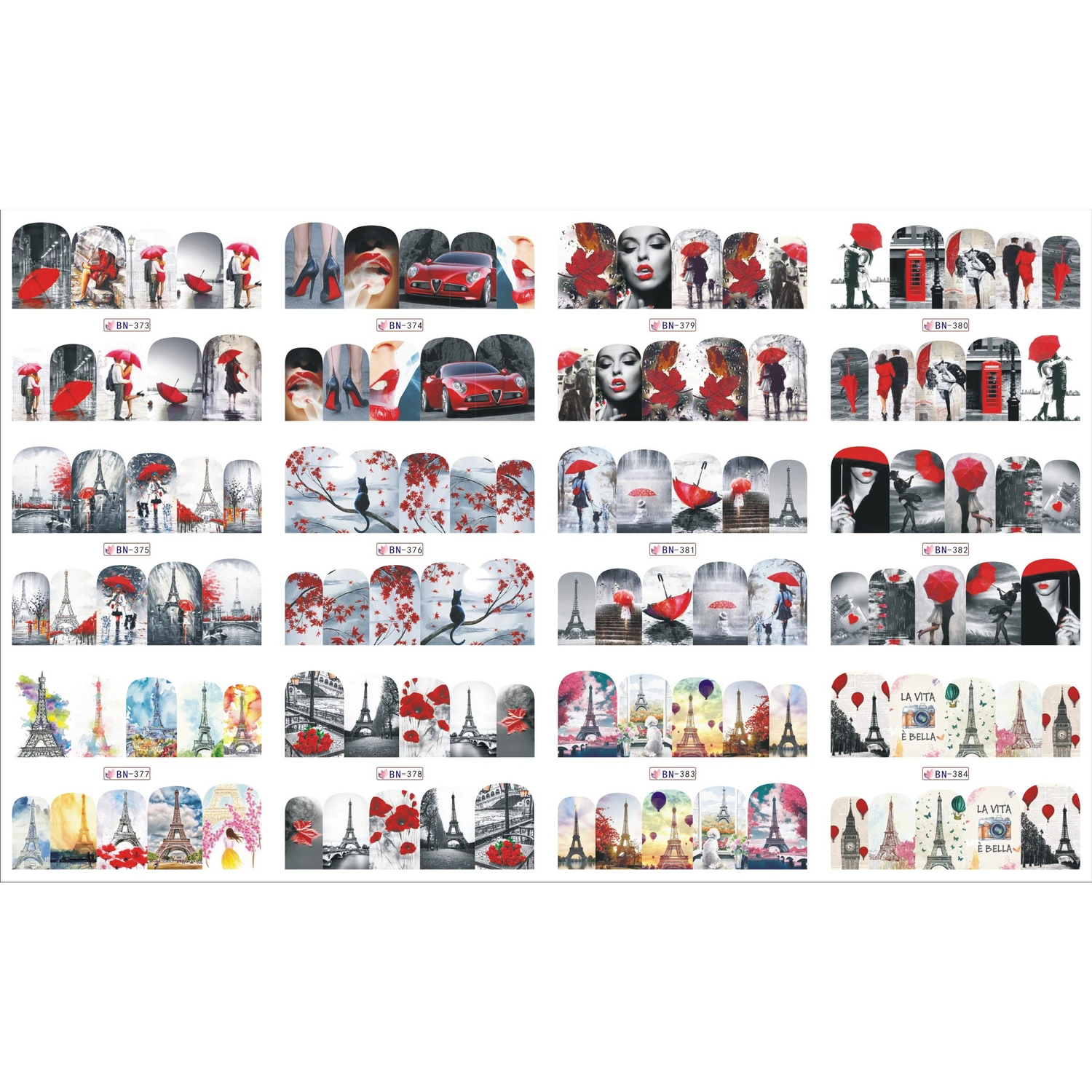 

UPRETTEGO 12 PACKS / LOT NAIL ART BEAUTY WATER DECAL SLIDER STICKER ABSTRACT COLORS FLOWERS WOMAN POP FABRIC CHRISTMAS BN PART 1