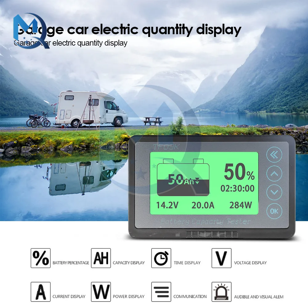 

TF03 Coulomb Meter Capacity Detector Type A and Type B 50A 100A 350A 500A Electric Touring Car Battery Level Indicator Voltmeter