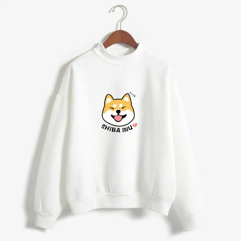 Новая толстовка с капюшоном Kawaii плюс плюшевая Толстая Женская одежда Harajuku стоячий воротник длинный рукав повседневный однотонный пуловер с принтом