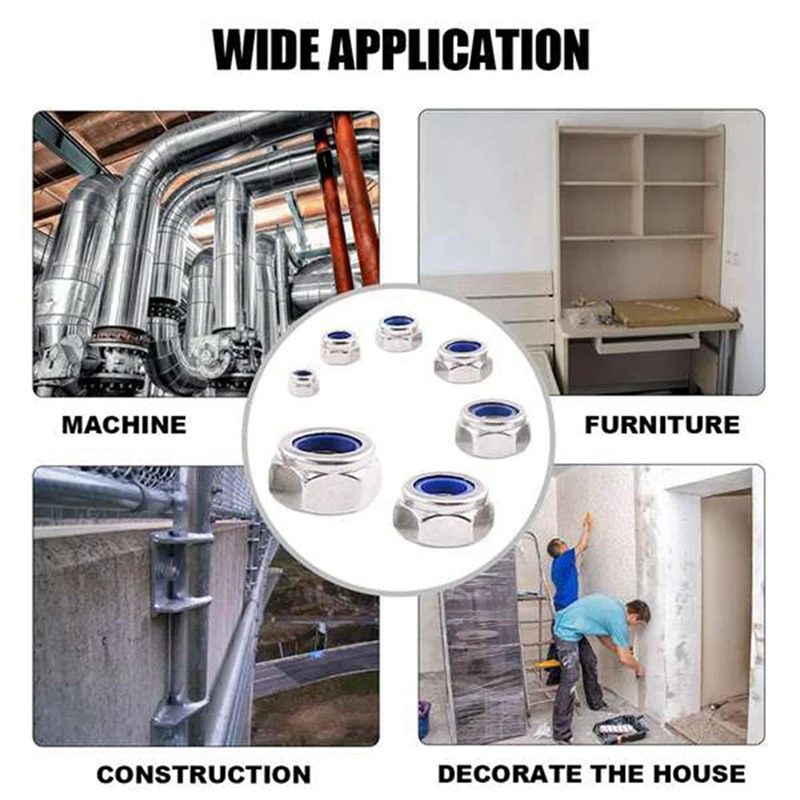 

7Pcs M3-M10 Titanium Coated HSS Spiral Flute Metric Taps Set with 321Pcs Nylon Lock Nut M2 M2.5 M3 M4 M5 M6 M8 M10 M12