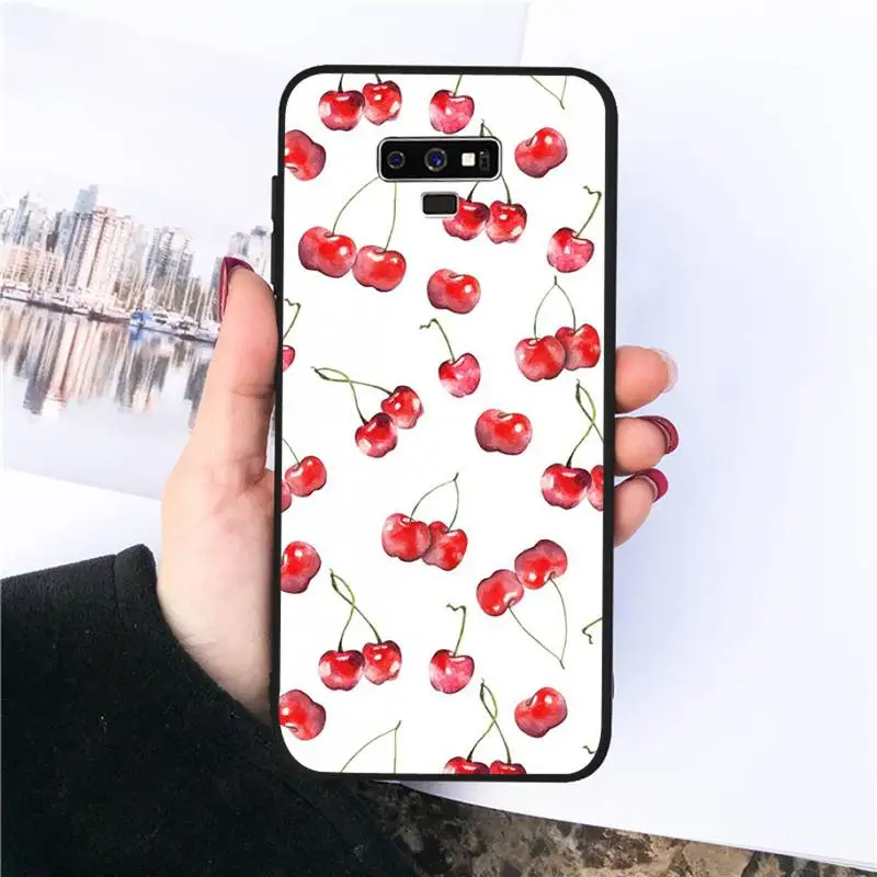 

Pink Cherries Cherry Strawberry Phone Case For Samsung S20 Ultra S7 edge S8 S9 S10 plus note9 10 20 A50 51 71