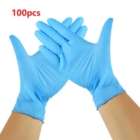 100 pieces gloves disposable latex free powder free exam glove size small medium large x large nitrile vinyl synthetic hand