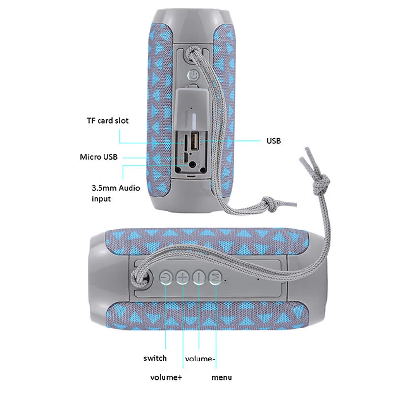 

T&G TG117 Portable Bluetooth Speaker boombox Soundbar Subwoofer Outdoor Sports caixa de som Loudspeaker TF Card FM Radio