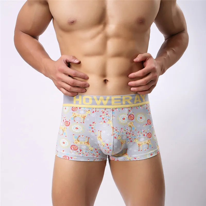 4PCS/Lot Underwear Men Boxers Underpants Sexy Print Man'S Pants For Men Cuecas Trunk Shorts Man Masculinas Calzoncillos Boxers