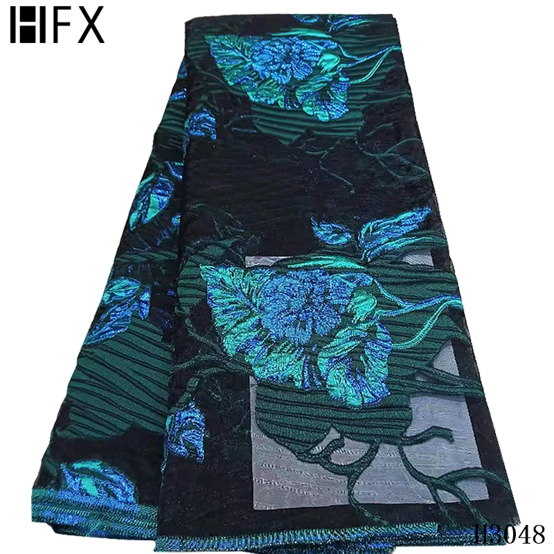 HFX 2020 нигерийские кружевные ткани высокого качества с вышивкой африканская