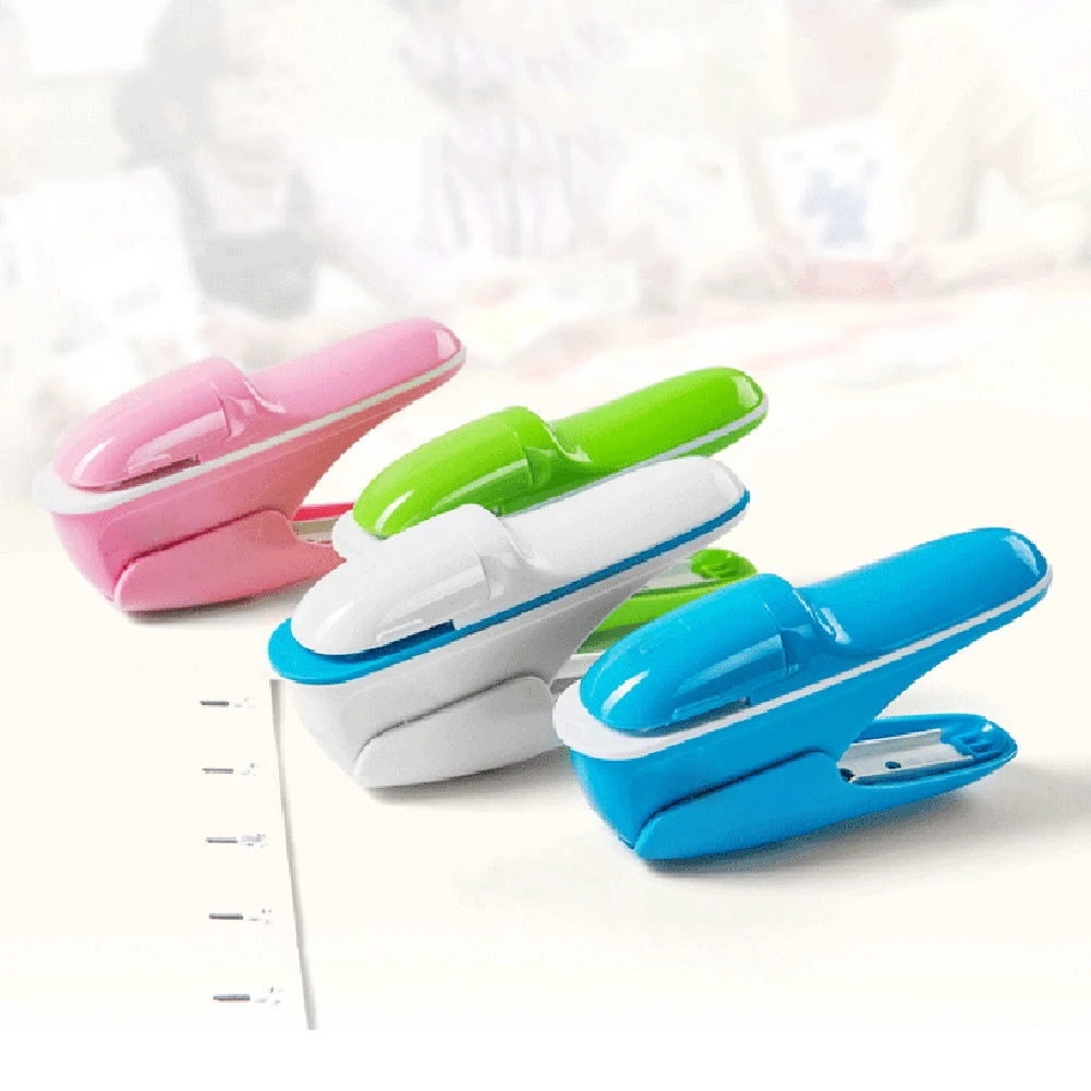 

Hand-held Mini Safe Stapler without Staples Staple Free Stapleless 7 Sheets Capacity for Paper Binding Business School Office