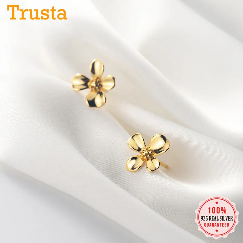 Trustdavis минималистичные серьги гвоздики из стерлингового серебра 925 пробы модные