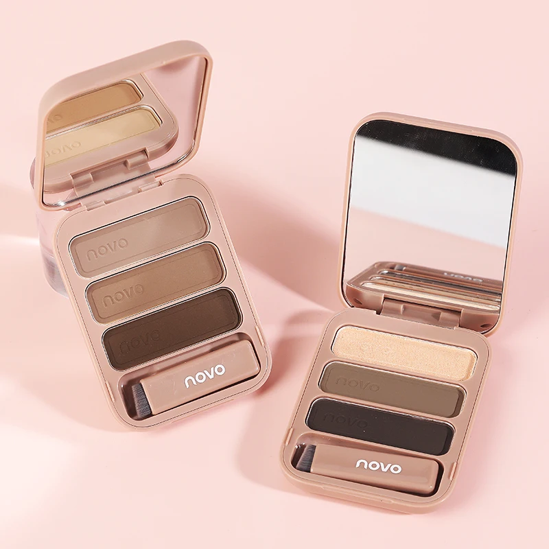 

NOVO 3D Eyebrow Powder Three-color Sweat-proof Long-wearing Eyebrow Makeup Palette Fine Not Take Off Woman Eye Makeup TSLM2