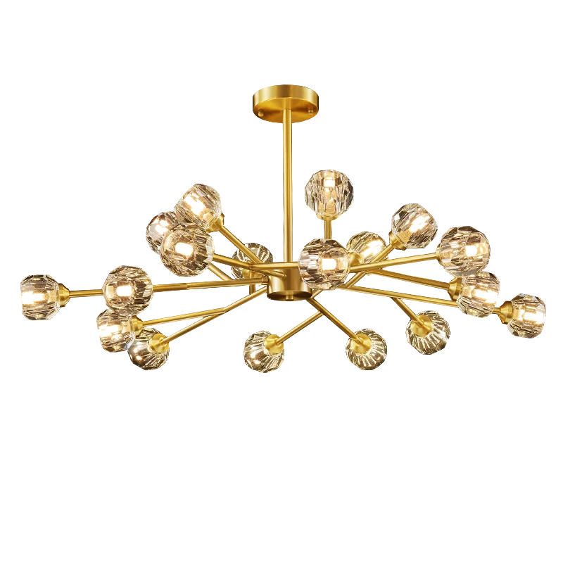 Хрустальная люстра в стиле пост-модерн роскошный простой медный светильник для