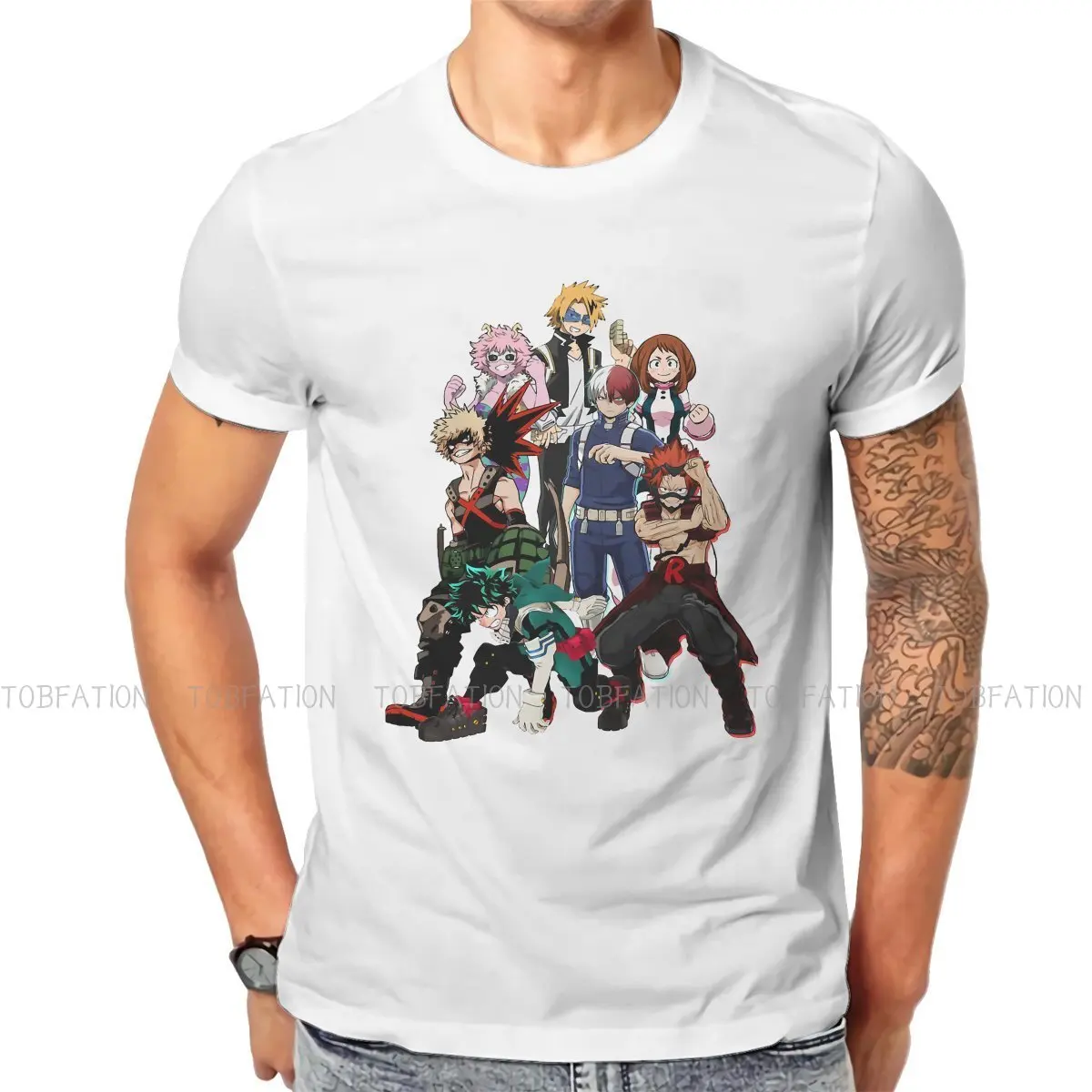

My Hero Academia Hot Blooded Adventure Family Print Tshirt New Arrival Graphic Men Classic Goth Summer Men's Harajuku T Shirt