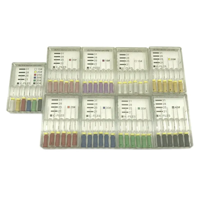 Эндодонтический корневой канал K Файлы (Ручное использование) стоматологический