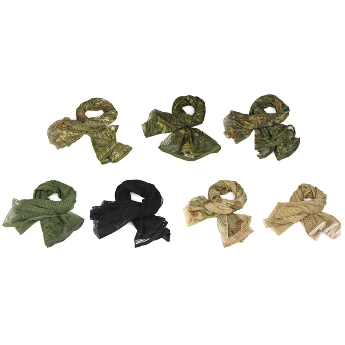 Новый хлопковый военный Камуфляжный Тактический сетчатый шарф снайперская Фата