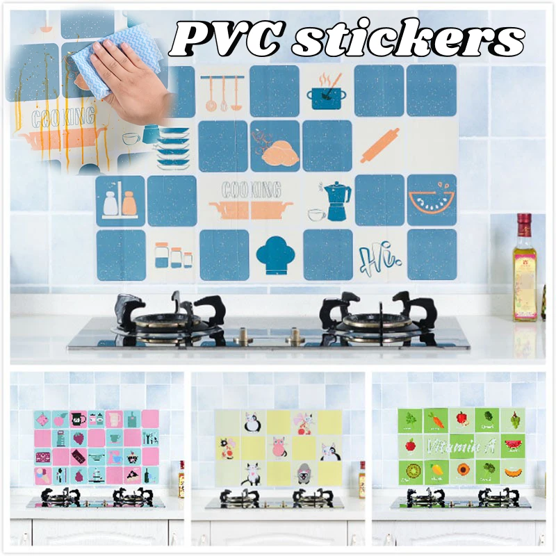 Кухонные маслостойкие настенные наклейки самоклеящиеся высокотемпературная