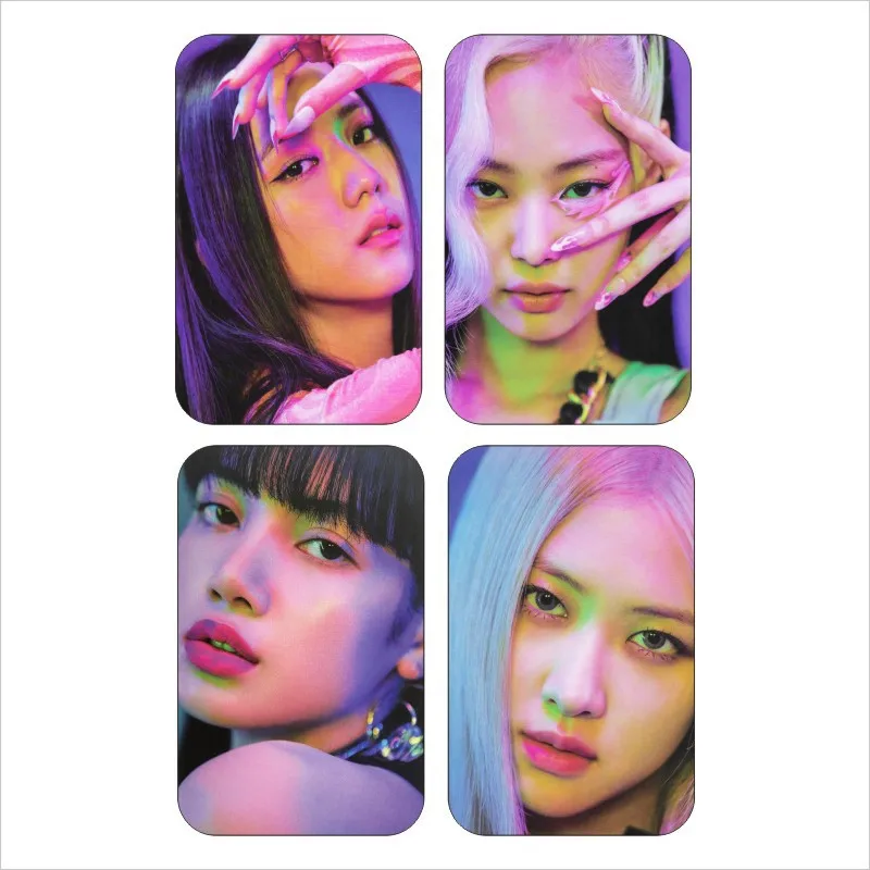 

KPOP 4PCS/SET How You Like That Polaroid LOMO Cards JENNIE JISOO LISA ROSE Personal Album Photocards Fans Gifts 23