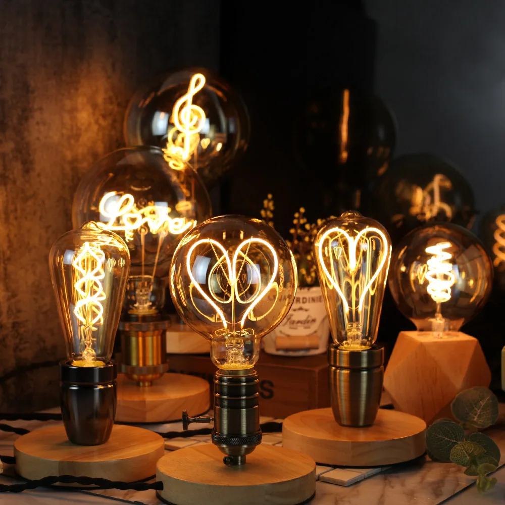 TIANFAN светодиодные лампы винтажный светильник Светодиодная лампа накаливания 4 Вт