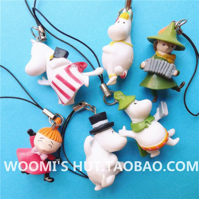 Новая детская игрушка 6 шт./лот Kawai милая moomin мультяшный маленький мой брелок