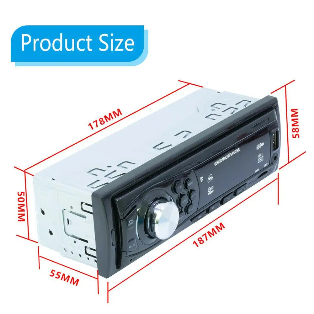 HiMISS 12V SWM-1028 1 DIN автомобильный стерео MP3-плеер радио AUX TF карта U диск головной