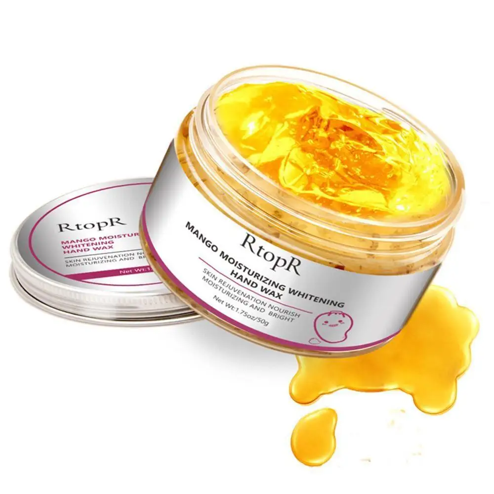 

Mango Moisturizing Hand Wax Whitening Hand Mask Exfoliating Skin Nourishing Calluses Anti-Aging Improve Care 50g Hand Dryne A6W9