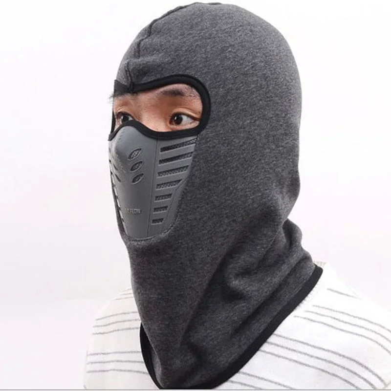 Warm Winter Women Men Hooded Balaclava Hat Windproof Fleece Unisex Solid Ski Face Mask Cap | Спорт и развлечения
