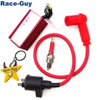 Катушка зажигания для гоночного велосипеда, 5 контактов AC CDI Box + A7TC Свеча зажигания для 50cc 70cc 90cc 110cc 125cc 140cc 150cc 160cc