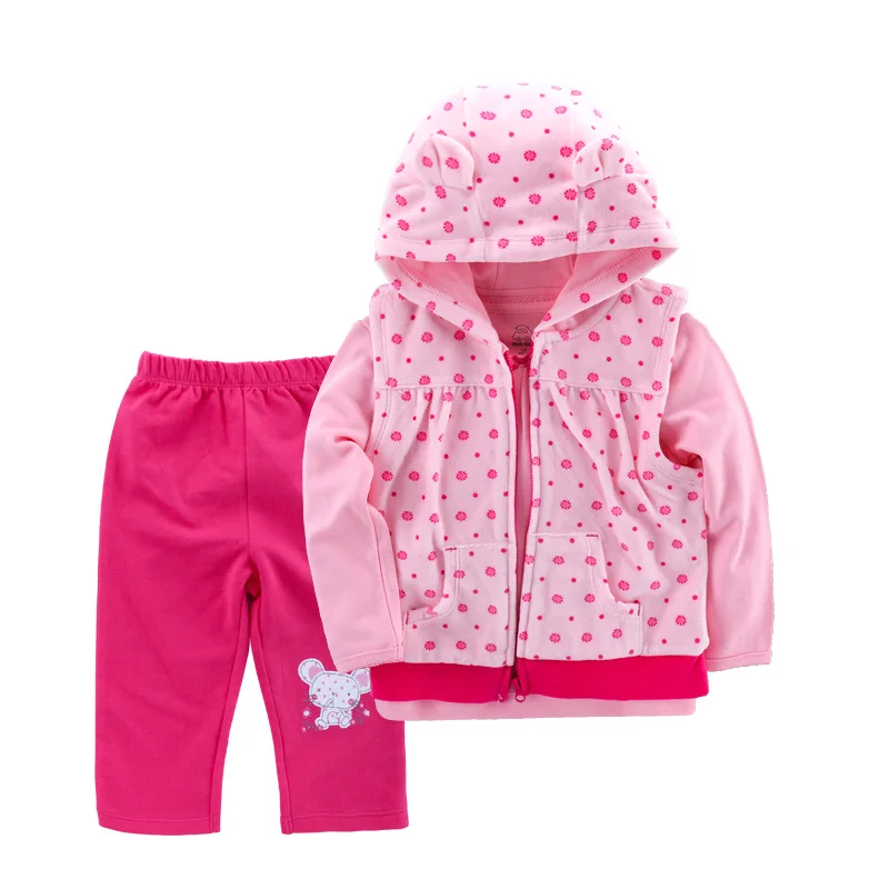 Костюм для маленьких мальчиков Детский Теплый костюм из трех предметов на весну