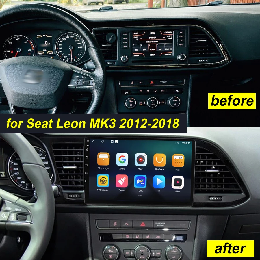 

Автомагнитола на Android 13, мультимедийный видеоплеер для Seat Leon MK3 2012 2013 2014 2015 2016-2018, GPS-навигация, Wi-Fi, DSP головное устройство
