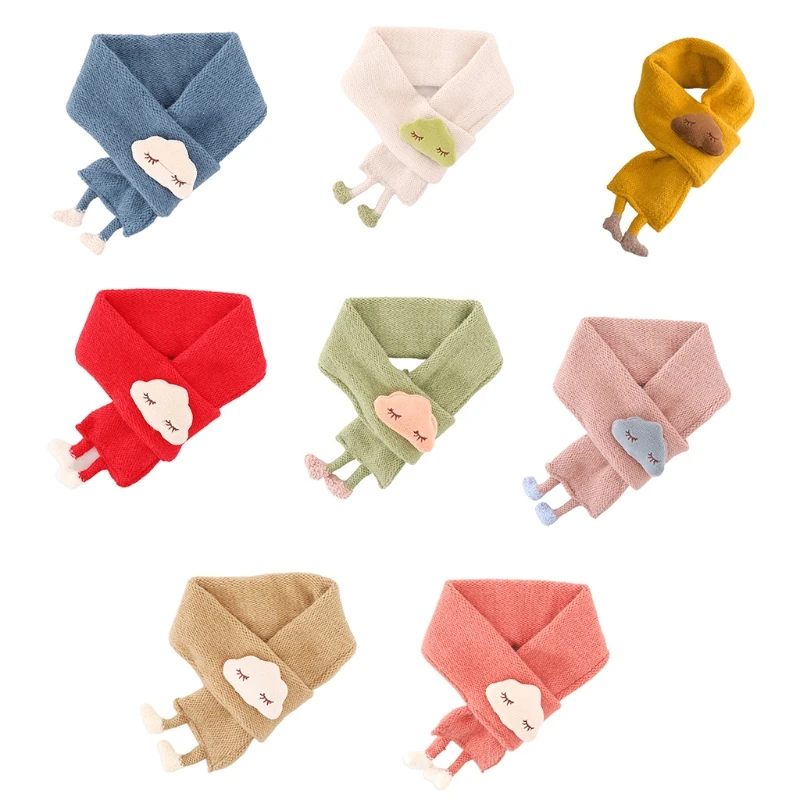 

Женский зимний пушистый вязаный шарф-воротник с защитой от ветра