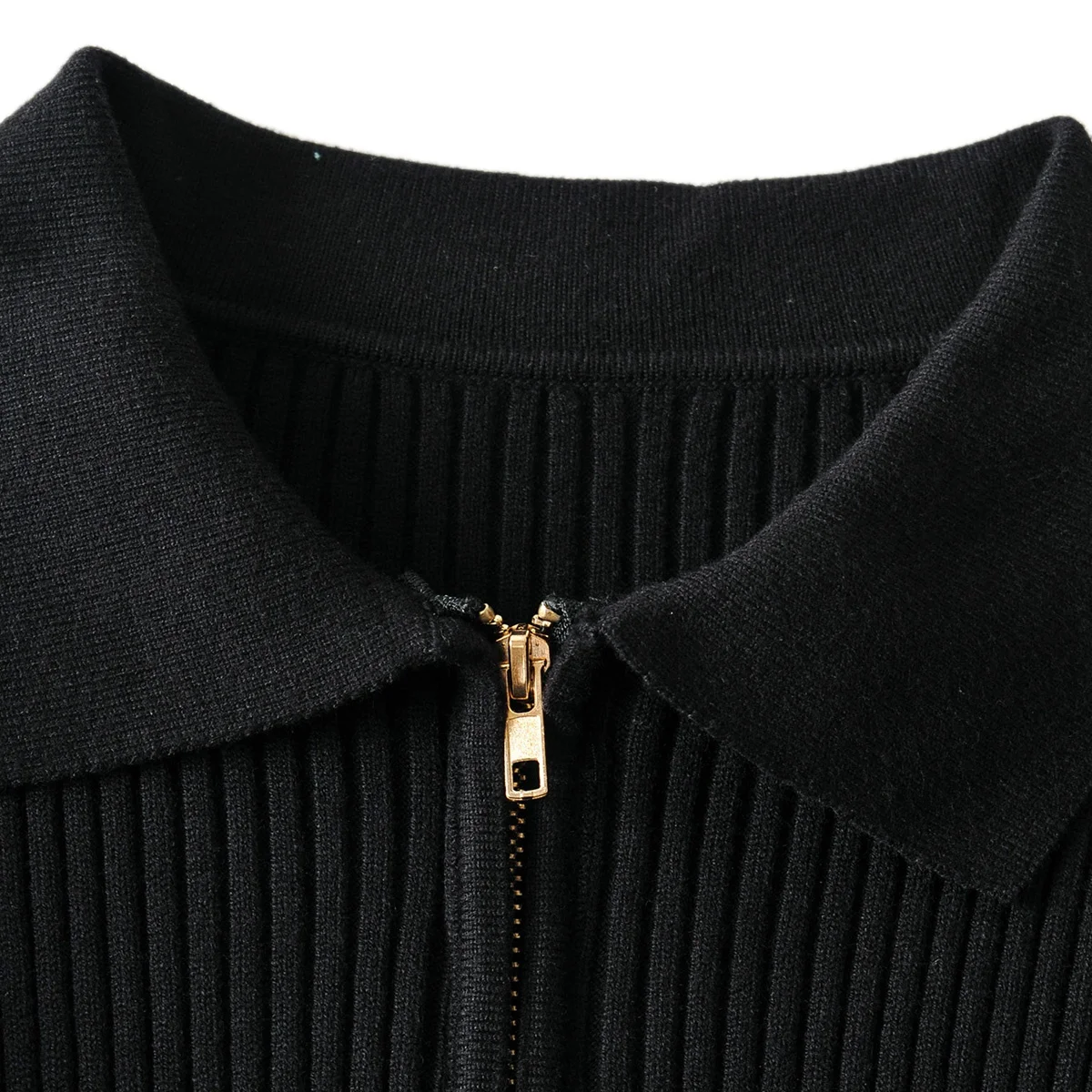 DEWADBOW сексуальные ребристые двойные кардиганы на молнии вязаный свитер Женская