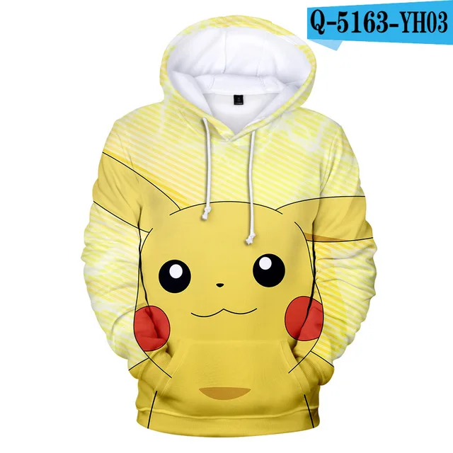 3-20 Years Hoodies Pokemon Umbreon Pikachu 3D Printed Hoodie Boys Girls Harajuku Sweatshirt Streetwear Jacket Coat Kids Clothes - Цвет: 3dwy-306