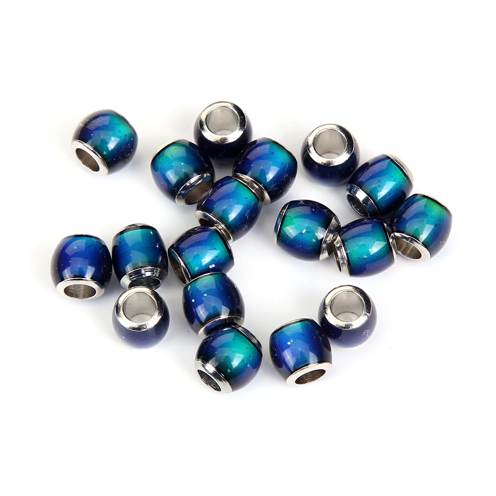 5 шт./лот бусины с изменением температуры настроения большими отверстиями