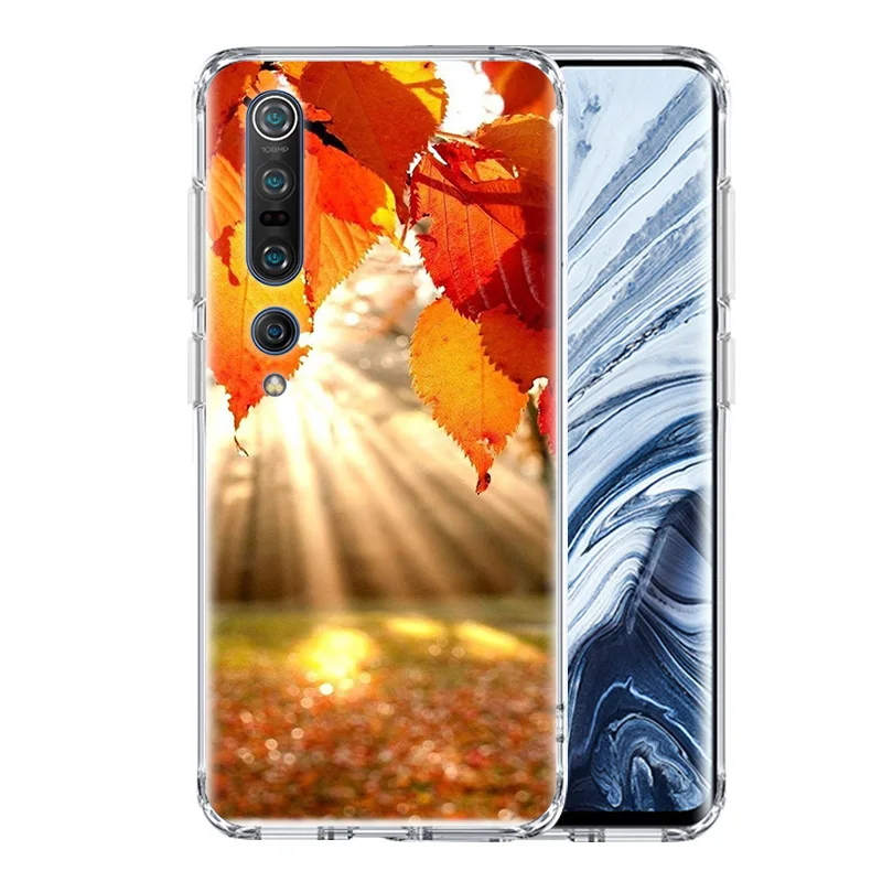 

Leaves Maple Leaf Autumn Case For Xiaomi Mi Note 10 Pro 5G 10T 9T CC9 9 Lite Poco F1 F2 M2 X2 X3 NFC C3 Bags Soft Phone Coque