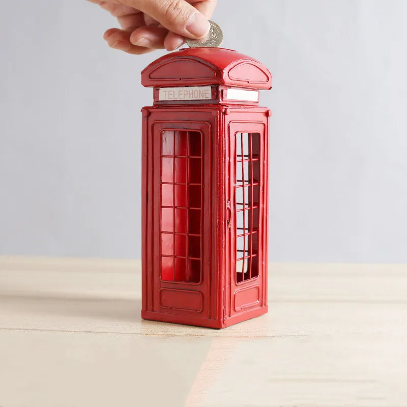 Европейский ретро Лондонский телефонный орнамент копилка креативный сувенир