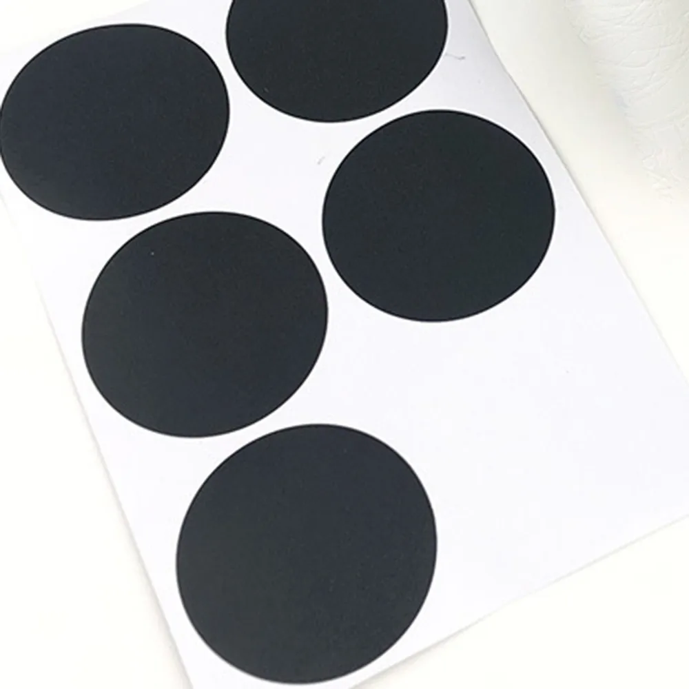 Черная этикетка 5 см диаметр круглая матовая наклейка для Blackboard маленькая