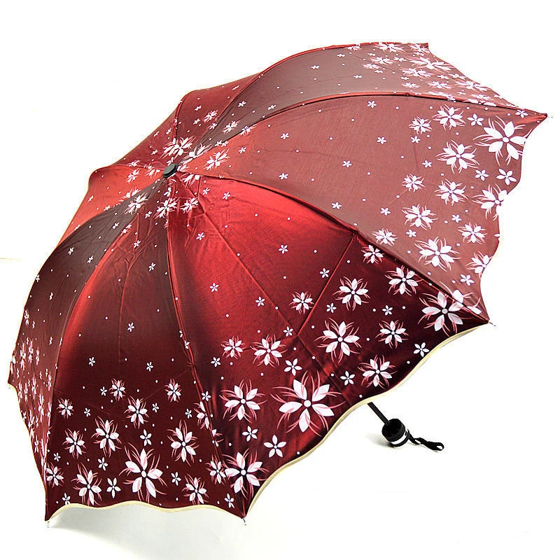 2020 Новое поступление цветы яркий дождь Модные зонты для девушек меняющие цвет