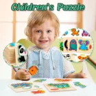 Детские игрушки edacтационные, 3D головоломки с мультяшными животными, трехмерная деревянная танграмма, креативные детские игрушки для мальчиков и девочек
