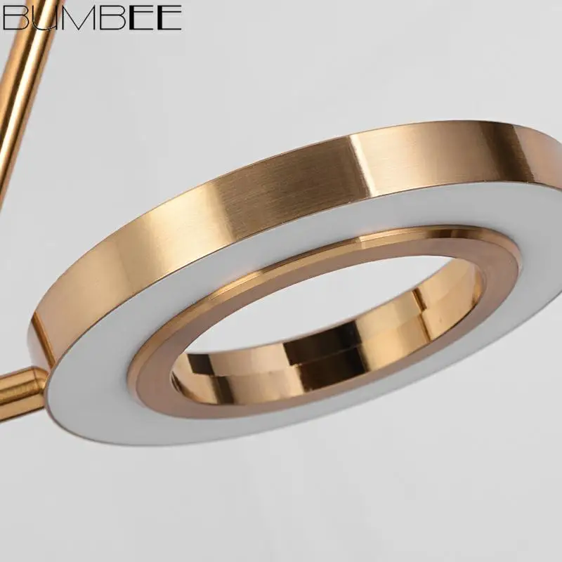 Скандинавские Алюминиевые кольца светодиодный подвесной светильник s офисная
