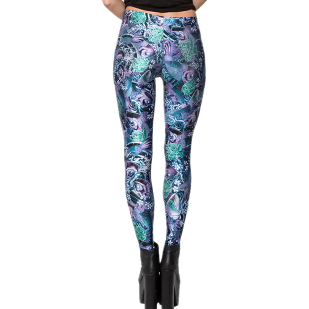 Женские леггинсы DOUBCHOW с эластичным поясом цифровым 3D принтом Галактики 2017