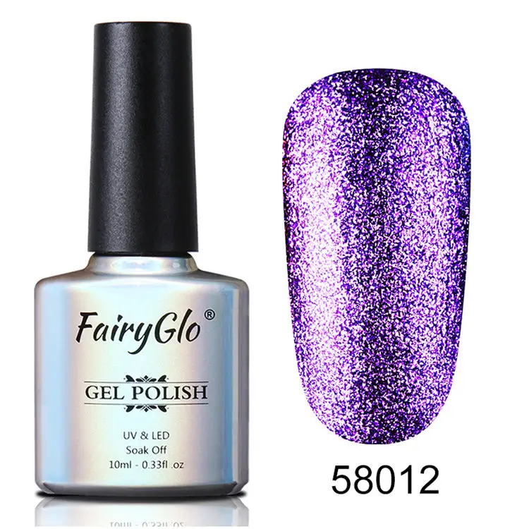FairyGlo 10 мл Гель-лак с блестками Гибридный лак для маникюра ногтей, полустойкое к полу Перманентный лак для ногтей УФ Гель-лак био-Гели Soak Off Nail Art Эмаль - Цвет: BJJ58012