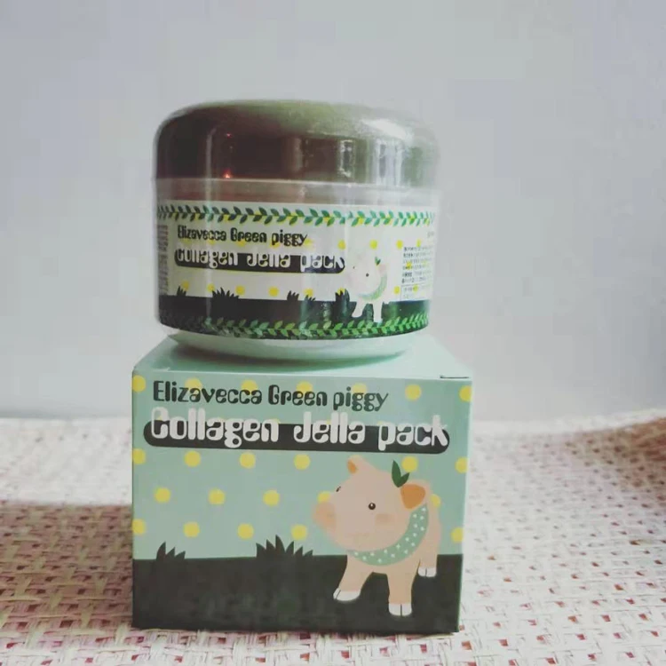 Маска из пузырьковой глины Milky Piggy, газированная маска из пузырьковой глины, зеленая Elizavecca, копилка, коллаген, Jella, упаковка, аква, Осветляющая Маска, Корейская маска для лица
